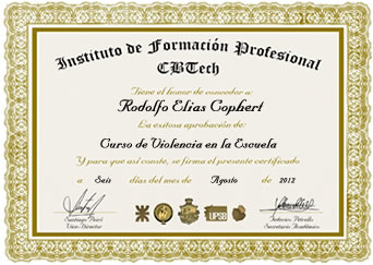 Certificado - Violencia en la Escuela