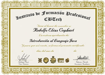 Certificado - Introducci&oacute;n al Lenguaje Java