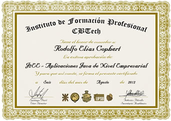 Certificado - J2EE - Aplicaciones Java de Nivel Empresarial