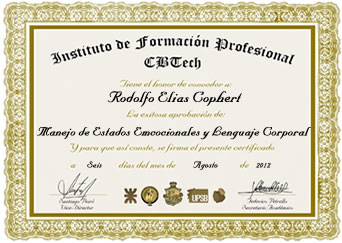 Certificado - Manejo de Estados Emocionales y Lenguaje Corporal