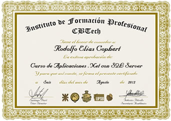 Certificado - Desarrollo de Aplicaciones .NET con MS SQL Server
