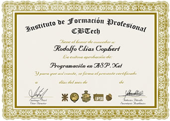 Certificado - Experto en Programaci&oacute;n en Visual Basic .NET