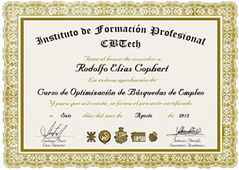 Certificado - Optimizaci&oacute;n de B&uacute;squedas de Empleo