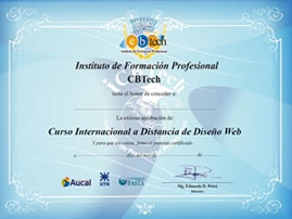 Certificado de Instituto de Formacion Profesional CBTech