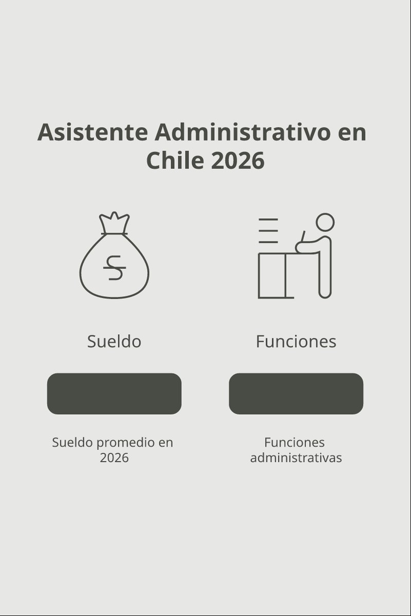 Esquema de funciones y rangos salariales de un asistente administrativo en Chile
