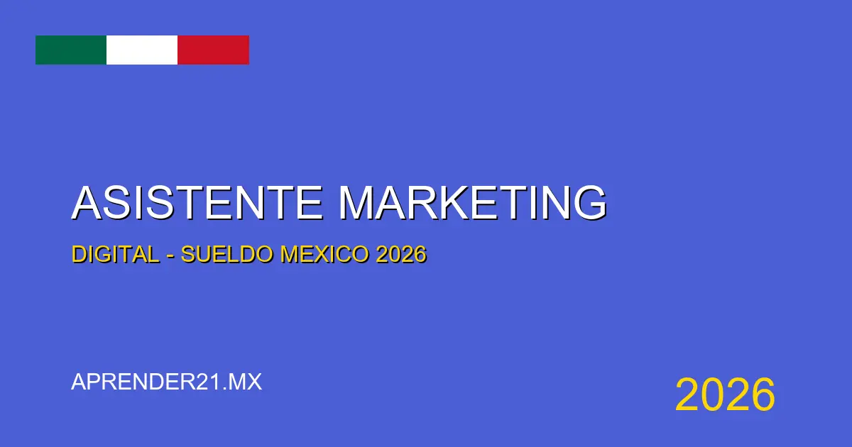 Asistente de Marketing Digital en México: Sueldo y Perfil 2026 | Aprender21