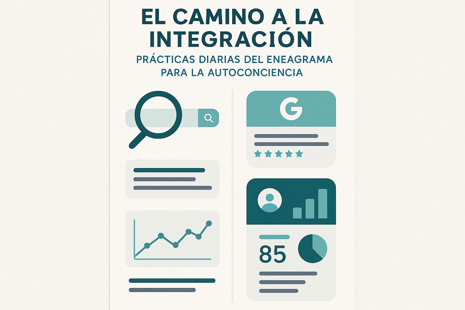 Infografía: conceptos clave de El Camino a la Integración: Prácticas Diarias del Eneagrama para la Autoconciencia