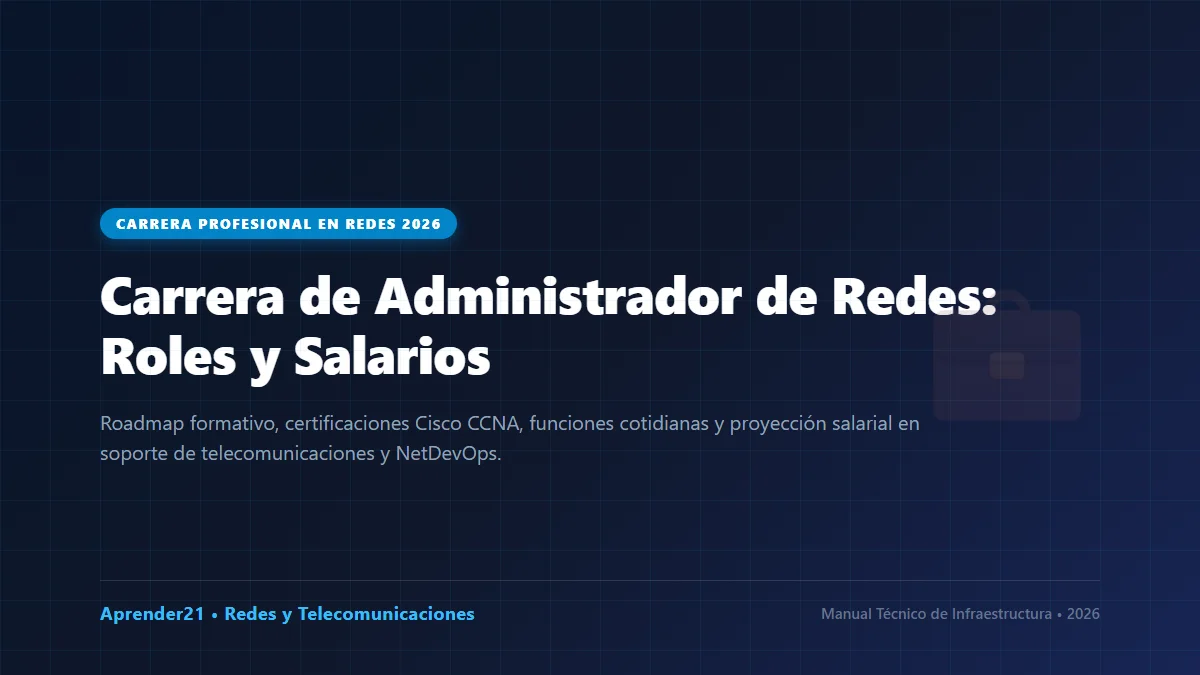 Carrera de Administrador de Redes Informáticas en 2026: Roles, Certificaciones y Salarios