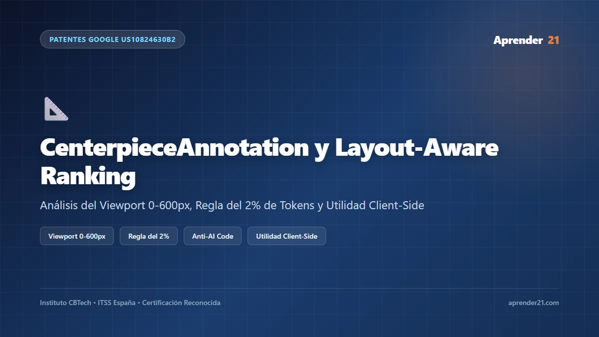 CenterpieceAnnotation y Layout-Aware Ranking: Patentes de Google y Diseño 2026