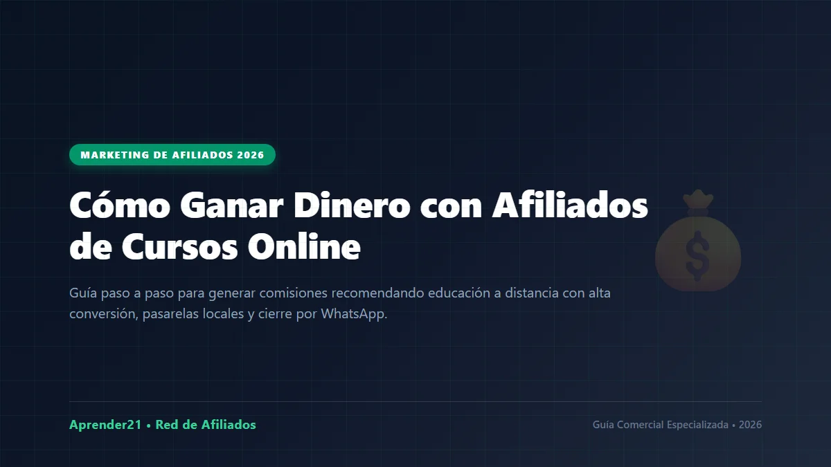 Cómo Ganar Dinero con Marketing de Afiliados de Cursos Online en 2026