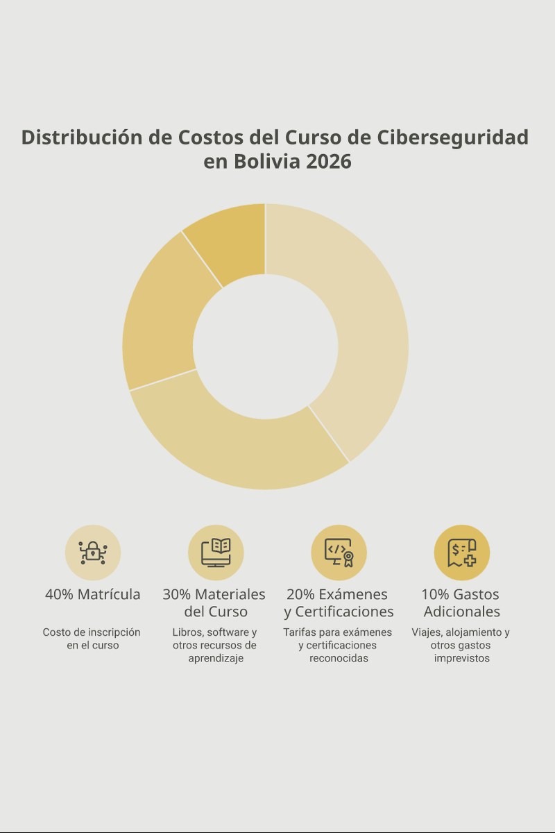 Esquema de progresión profesional en ciberseguridad en Bolivia desde bases de redes hasta roles ejecutivos CISO