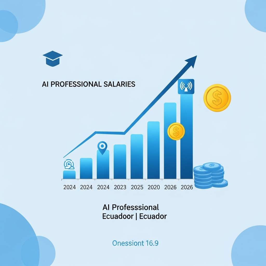 Gráfico de crecimiento salarial de Inteligencia Artificial en Ecuador 2024-2026