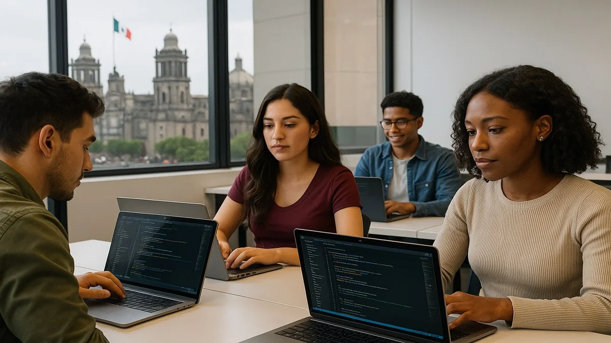 Cursos de programaci&oacute;n en M&eacute;xico 2026 &mdash; estudiantes aprendiendo a programar en CDMX