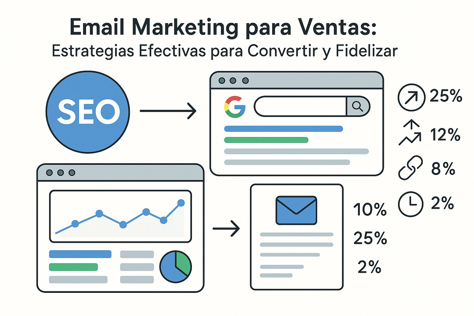 Diagrama sobre email marketing para ventas