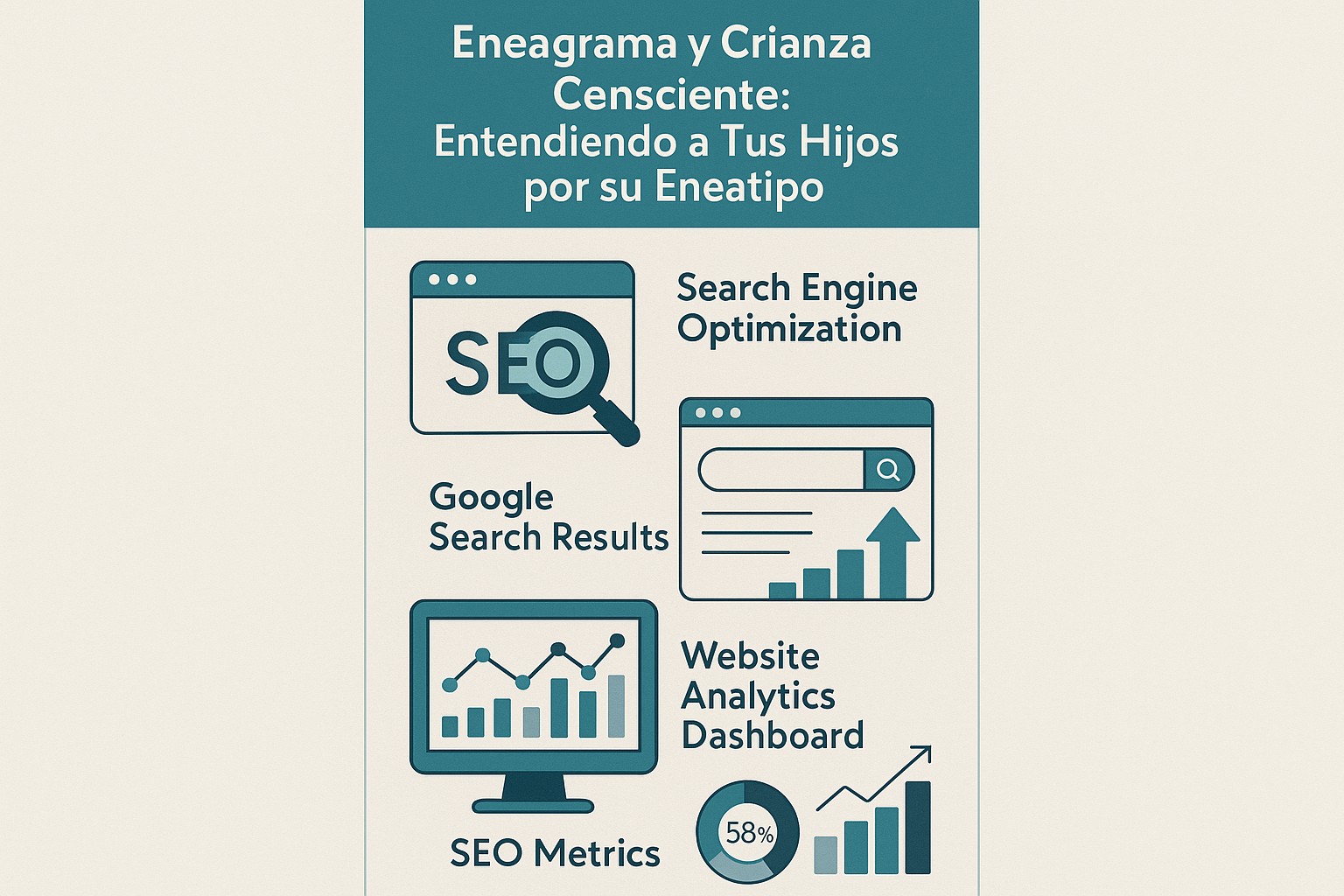 Infografía: conceptos clave de Eneagrama y Crianza Consciente: Entendiendo a Tus Hijos por su Eneatipo