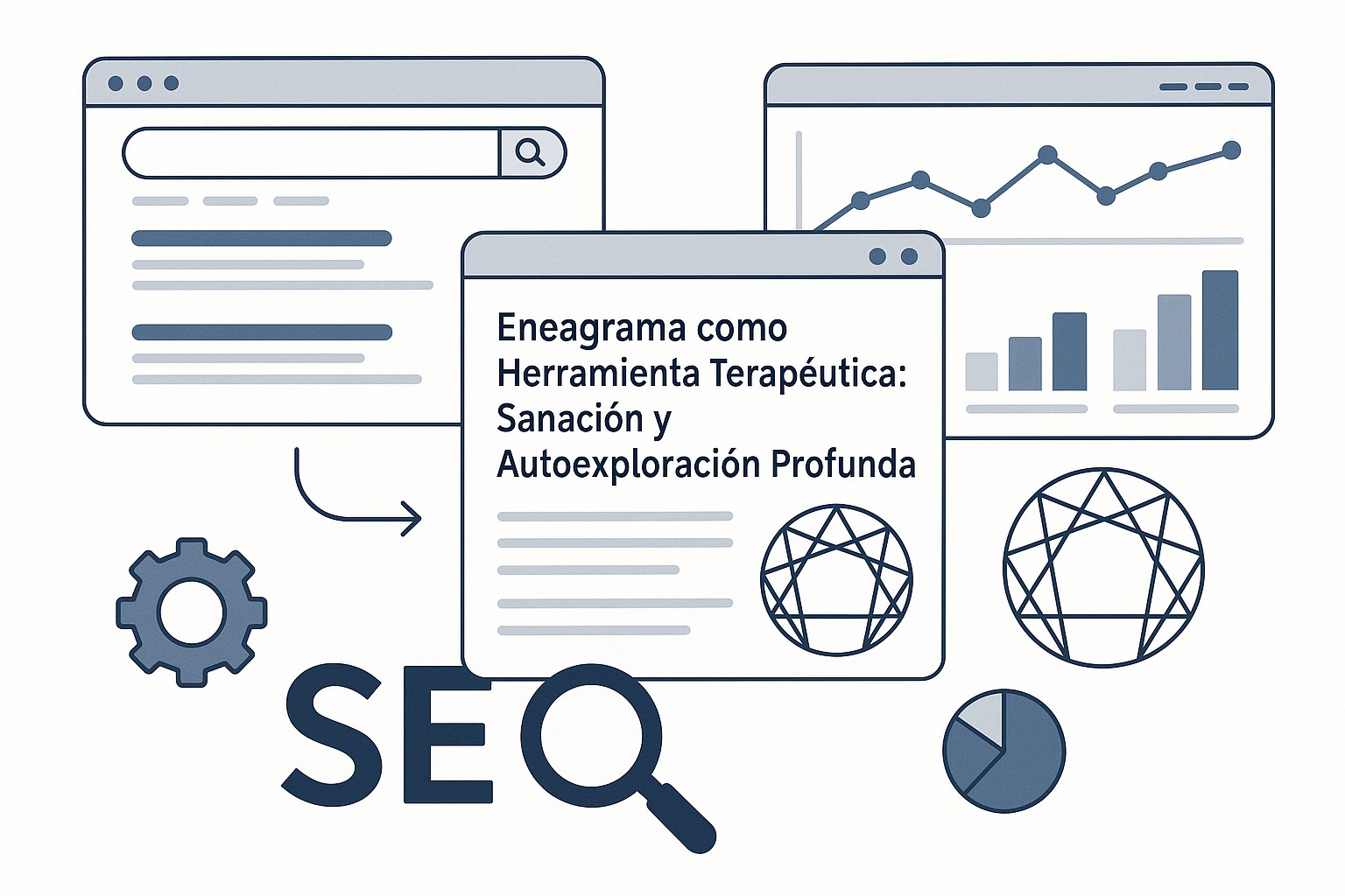 Persona meditando en un entorno tranquilo, representando la autoexploración profunda con el Eneagrama