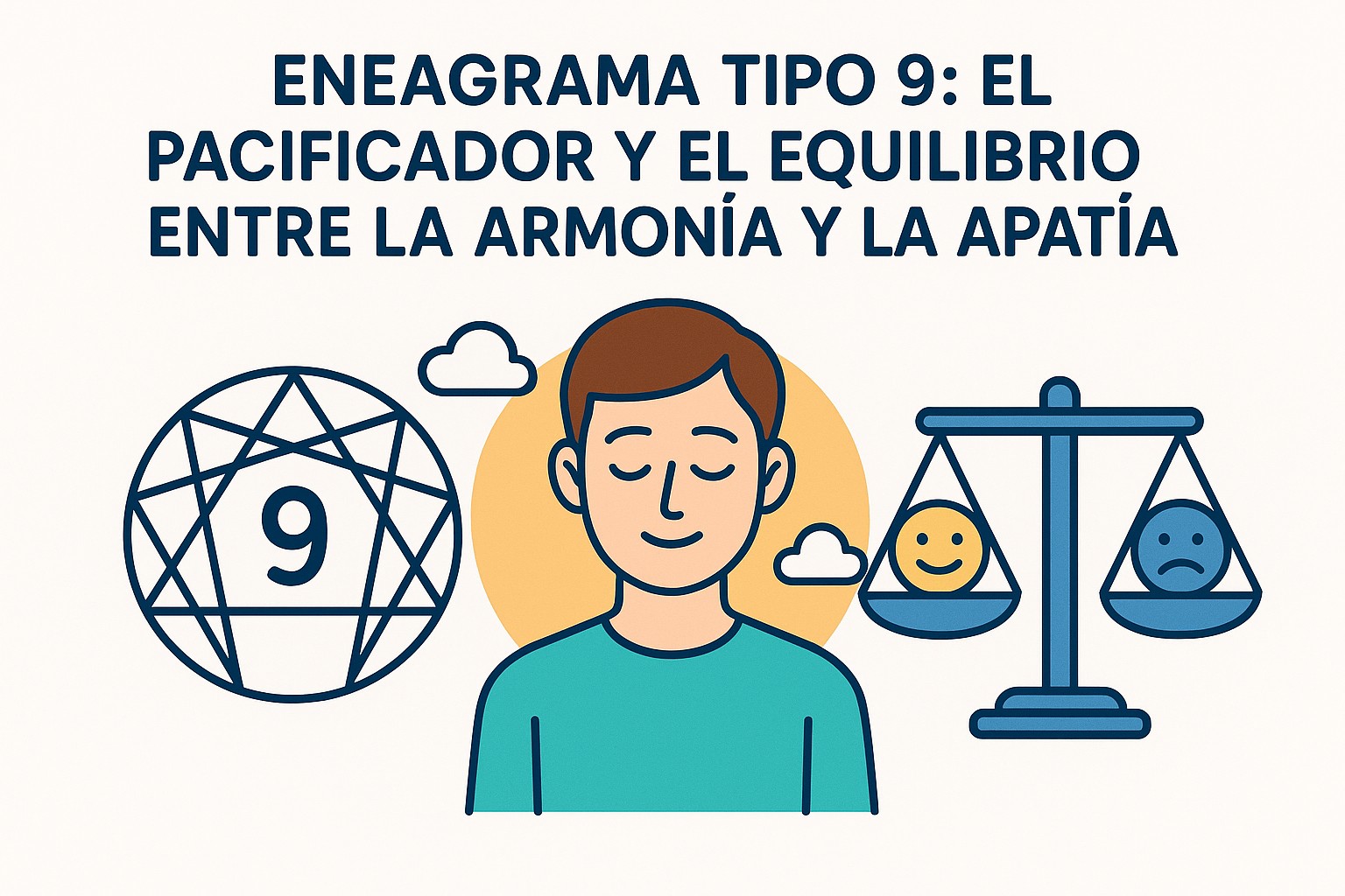 Pareja resolviendo un conflicto de manera pacífica, representando el desafío y el crecimiento del Eneagrama Tipo 9 en las relaciones.