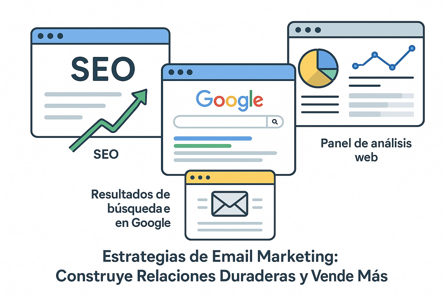 Diagrama sobre estrategias email marketing