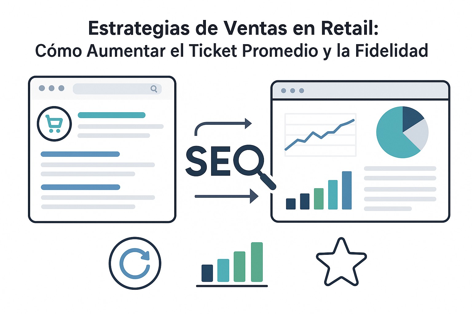 Ilustración sobre estrategias ventas retail