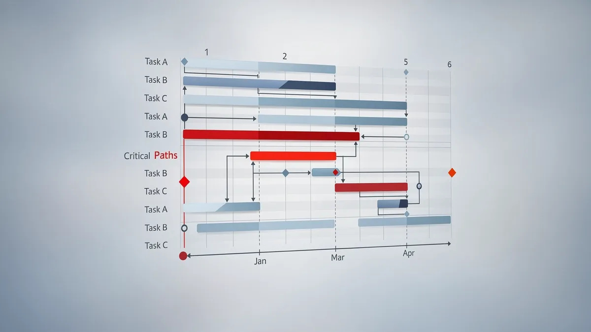 Ejemplo de Diagrama de Gantt con ruta crítica
