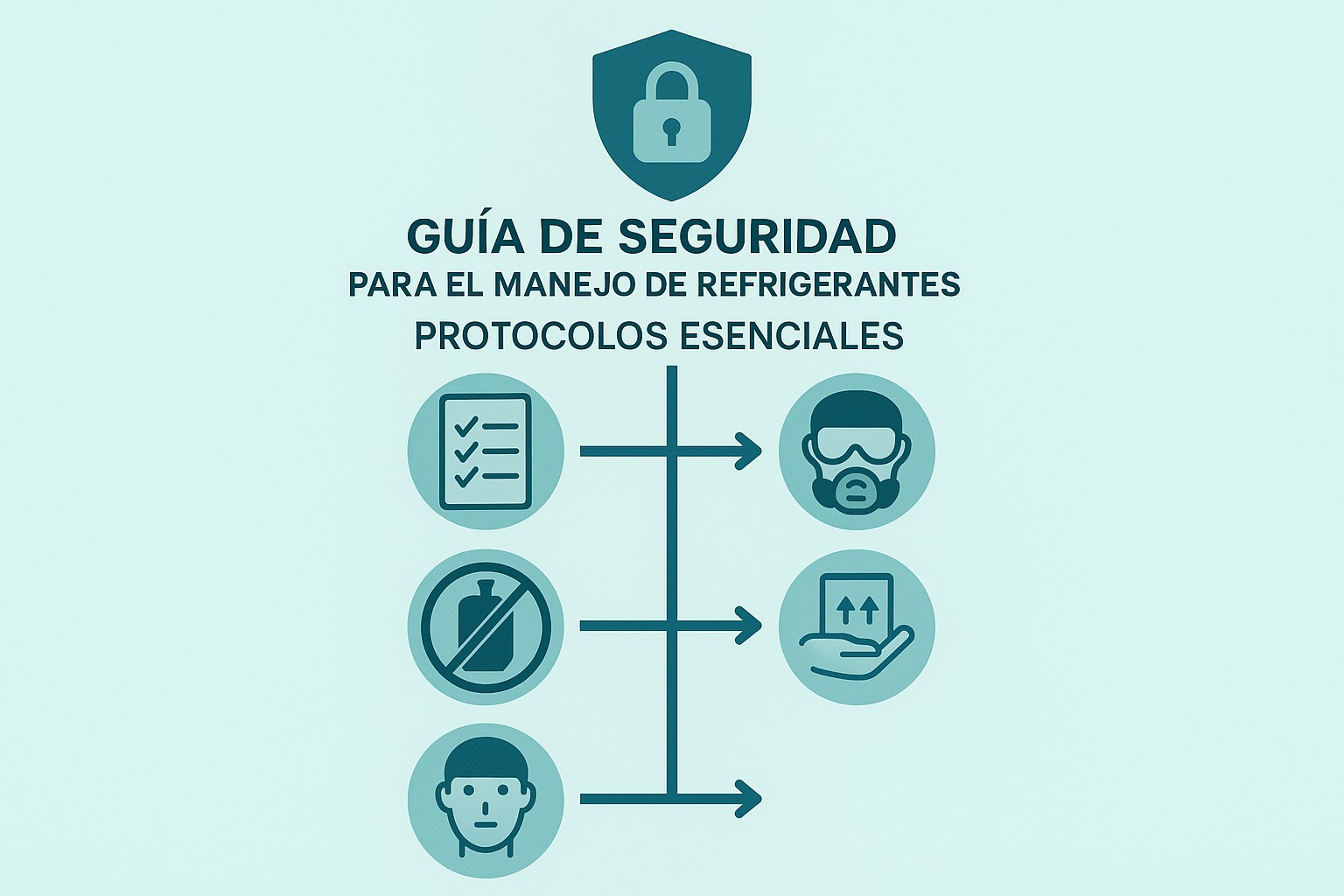 Infografía: guía visual con conceptos y datos clave sobre guía de seguridad para el manejo de refrigerantes: protocolos esenciales