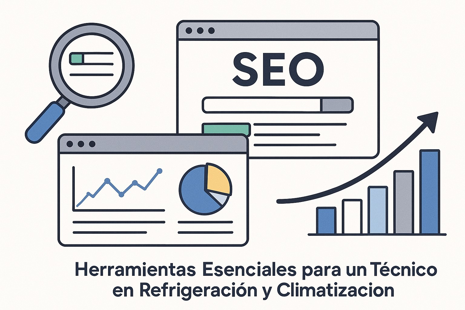 Ilustración sobre herramientas esenciales tecnico refrigeracion