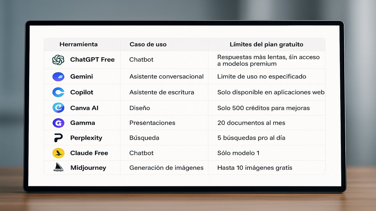 Comparativa de herramientas de IA gratuitas para profesionales peruanos 2026
