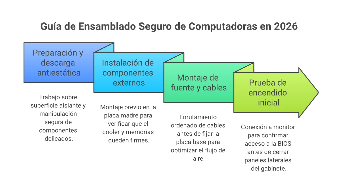 Infografía: Checklist de Armado y Mantenimiento Técnico de PC 2026