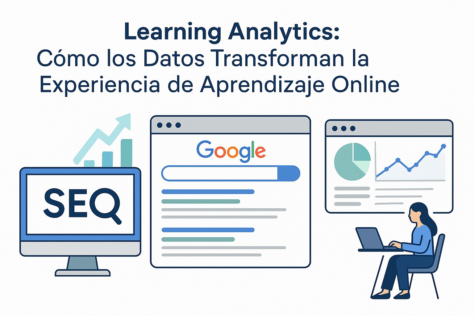 Diagrama sobre learning analytics datos transforman elearning