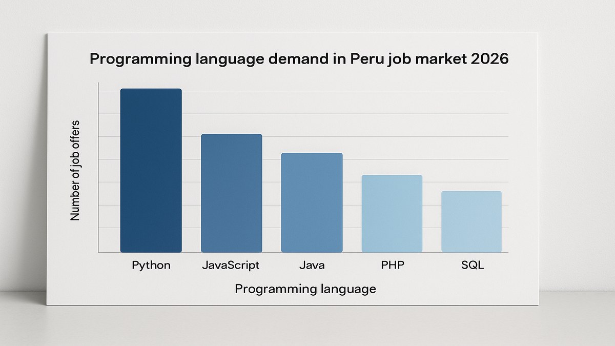 Ranking de lenguajes de programación por demanda laboral en Perú 2026 según LinkedIn y Bumeran