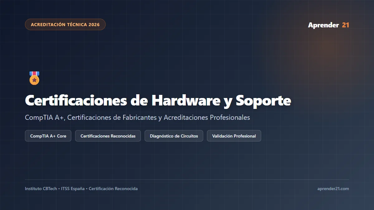 Mejores Certificaciones de Hardware y Técnico en PC 2026: Guía Completa