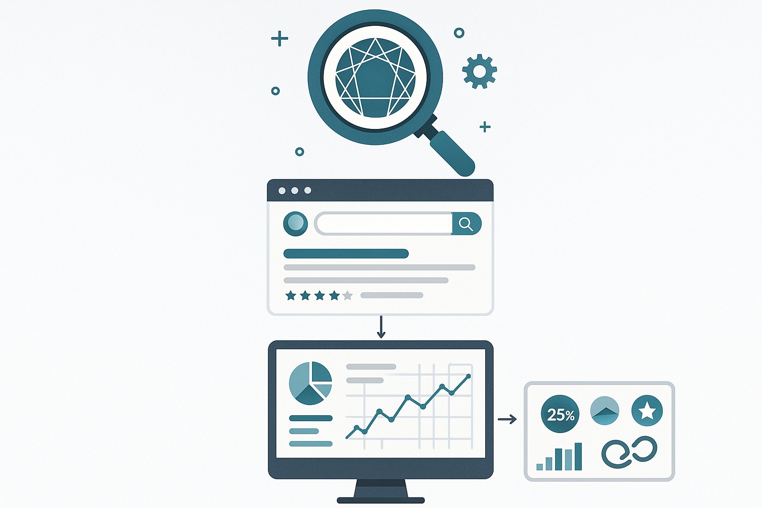 Infografía: guía visual con conceptos y datos clave sobre los 9 niveles de desarrollo del eneagrama: de la patología a la salud