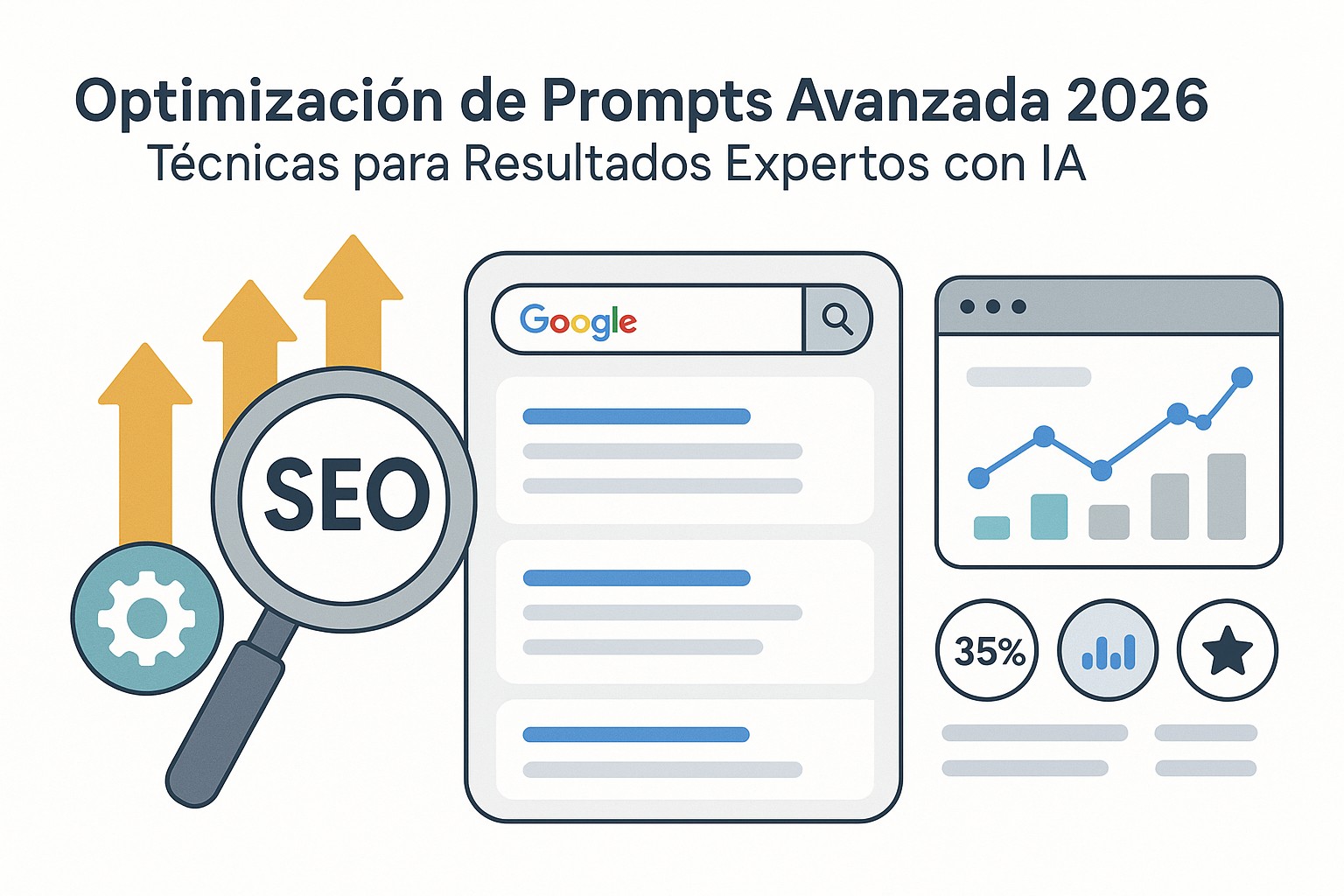 Ilustración sobre optimizacion prompts avanzada 2026