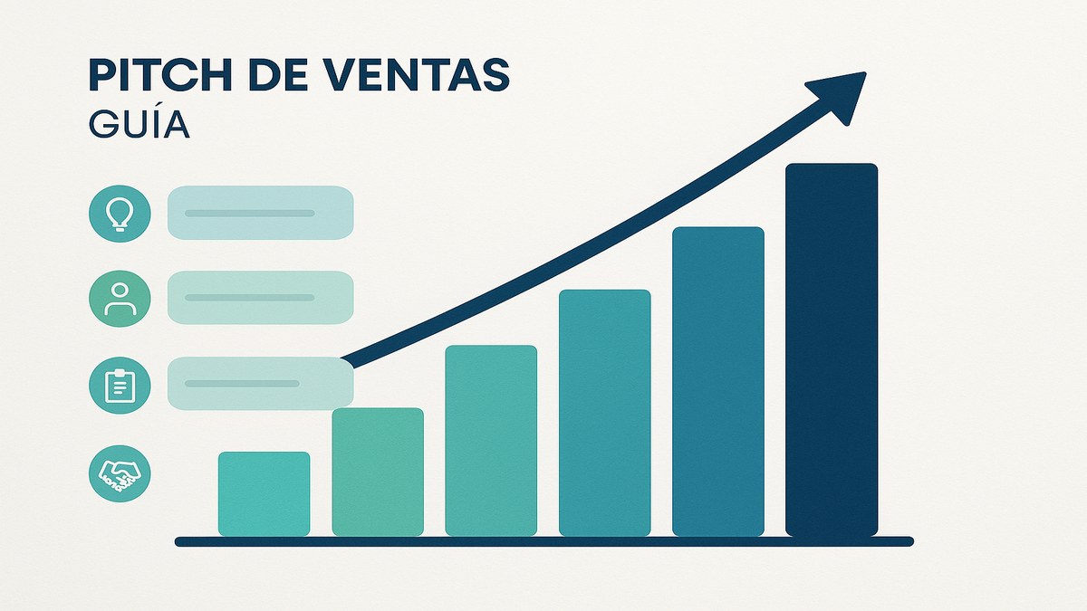 Estructura del pitch de ventas con plantilla PASO y ejemplos de cada elemento