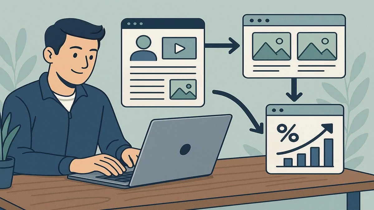 Dashboard de estadísticas de marketing de afiliados mostrando clics, conversiones y comisiones acumuladas