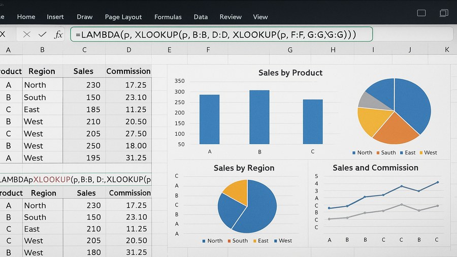 Fórmulas avanzadas de Excel generadas por IA para análisis de datos: BUSCARX, LAMBDA y tablas dinámicas complejas