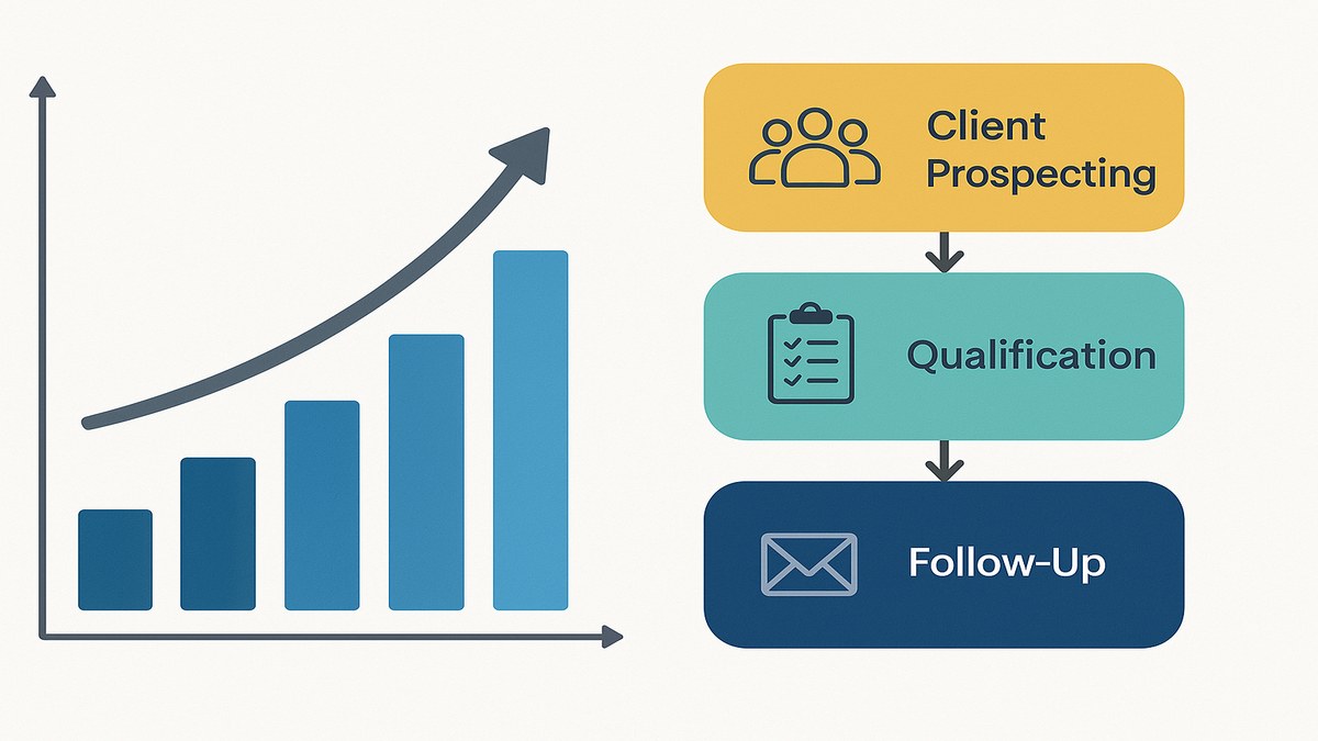 Embudo de prospección con etapas de identificación calificación y contacto de prospectos