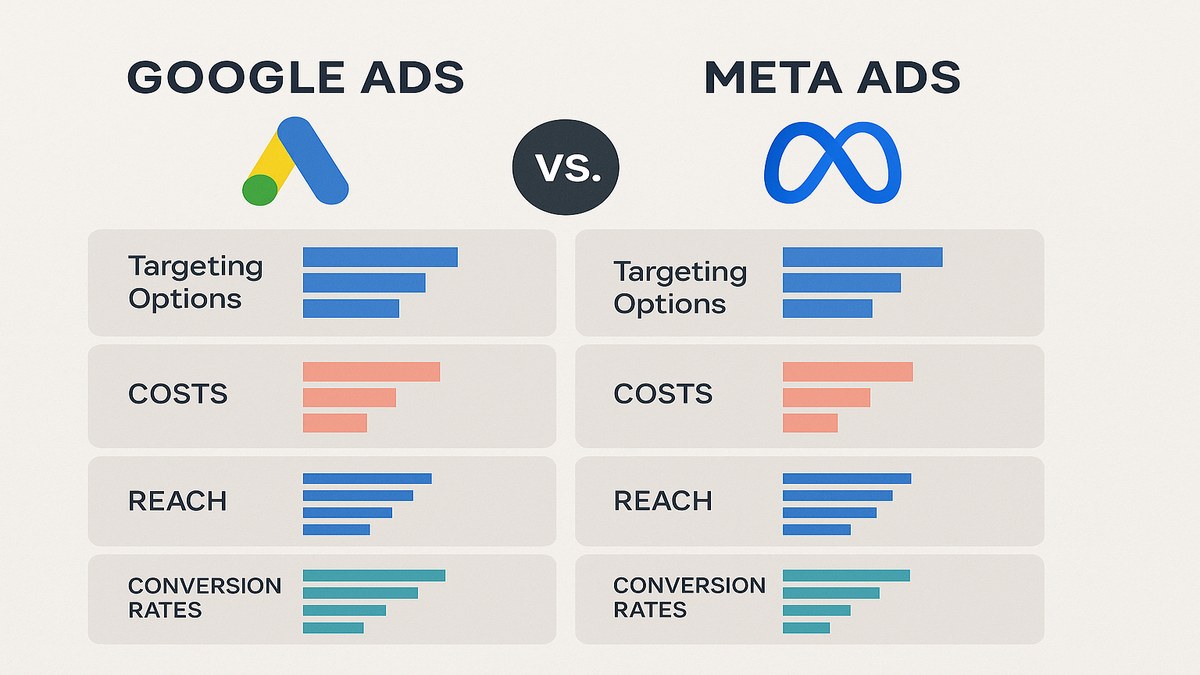 Comparativa de Google Ads vs Meta Ads para el mercado peruano: segmentación, costos y tasas de conversión