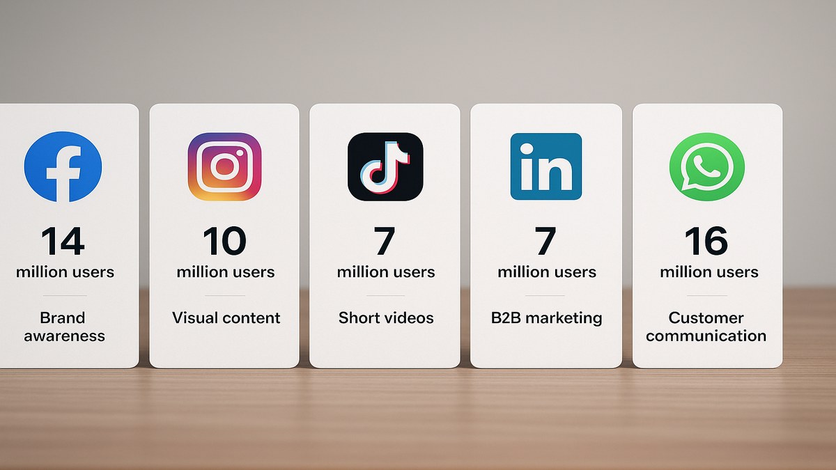 Comparativa de redes sociales para negocios en Perú: Facebook Instagram TikTok LinkedIn WhatsApp
