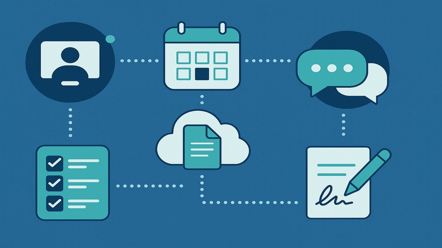 Configuración de herramientas digitales para secretaria remota: videoconferencia, gestión documental, comunicación y gestión de proyectos
