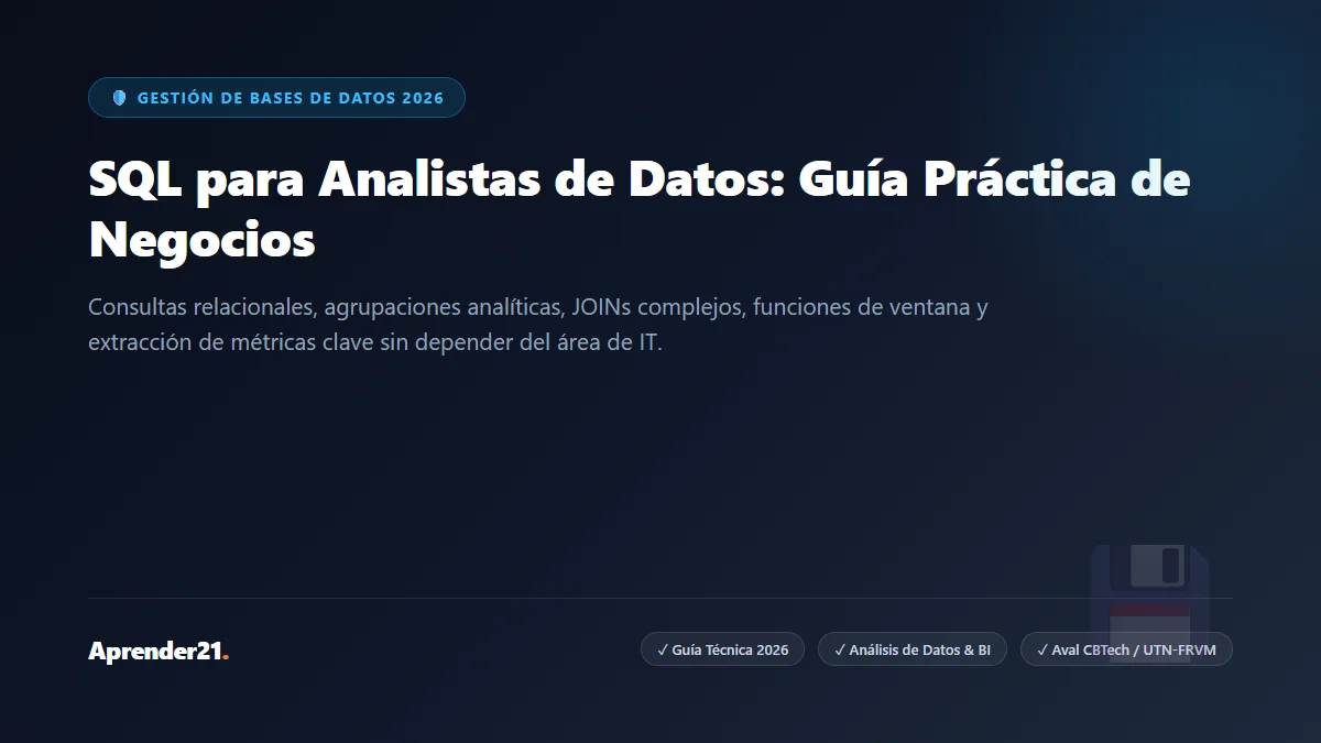 SQL para Analistas de Datos Guía 2026