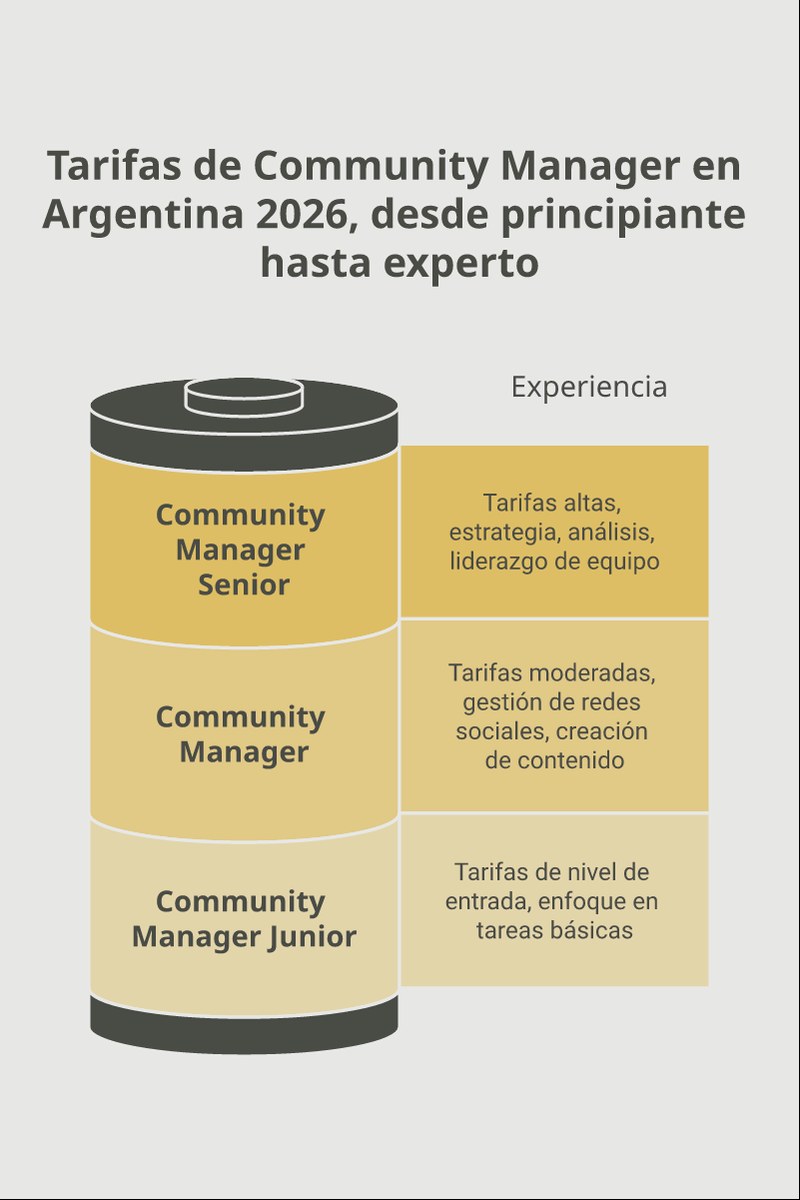 Infografía: síntesis visual de tarifario community manager argentina 2026