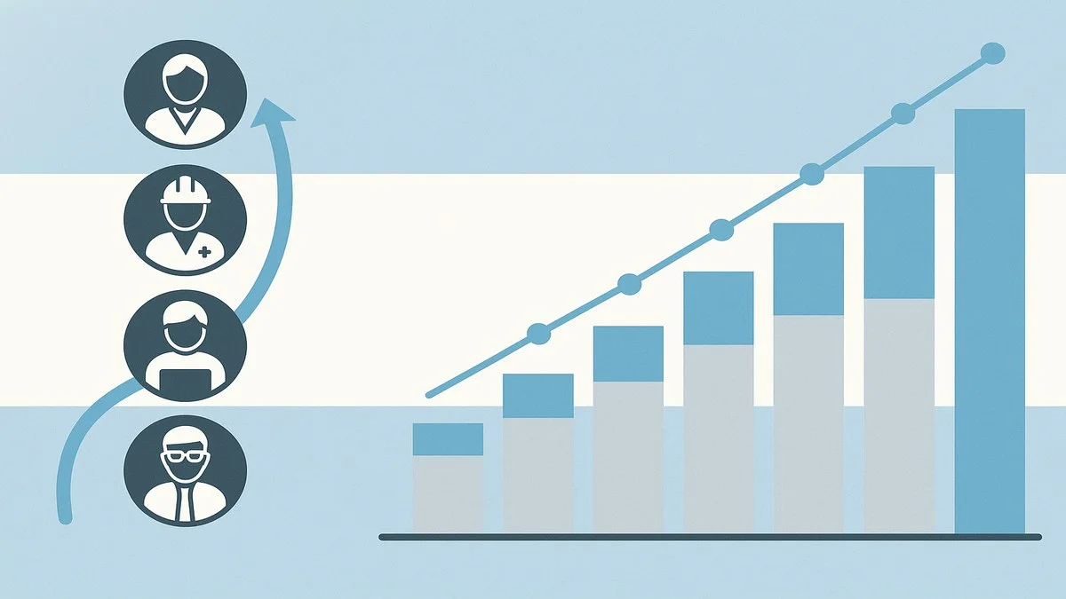 Infografía: los 8 trabajos mejor pagados sin título universitario en Argentina 2026 con salarios en ARS