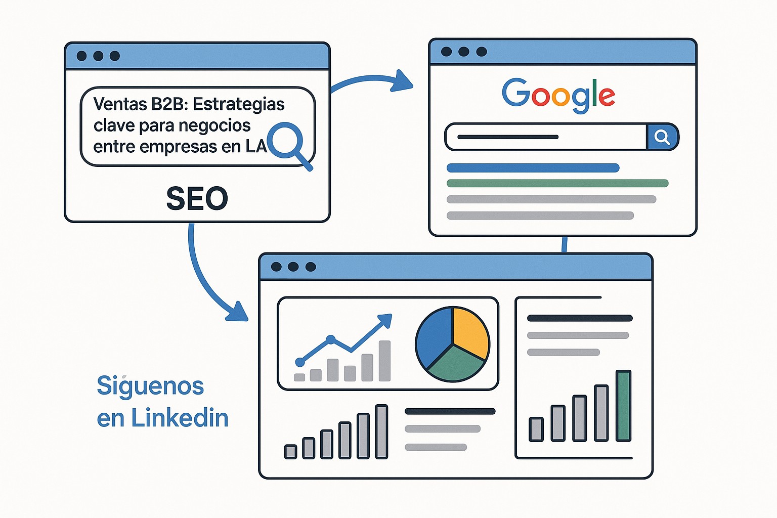 Diagrama sobre ventas b2b estrategias exitosas